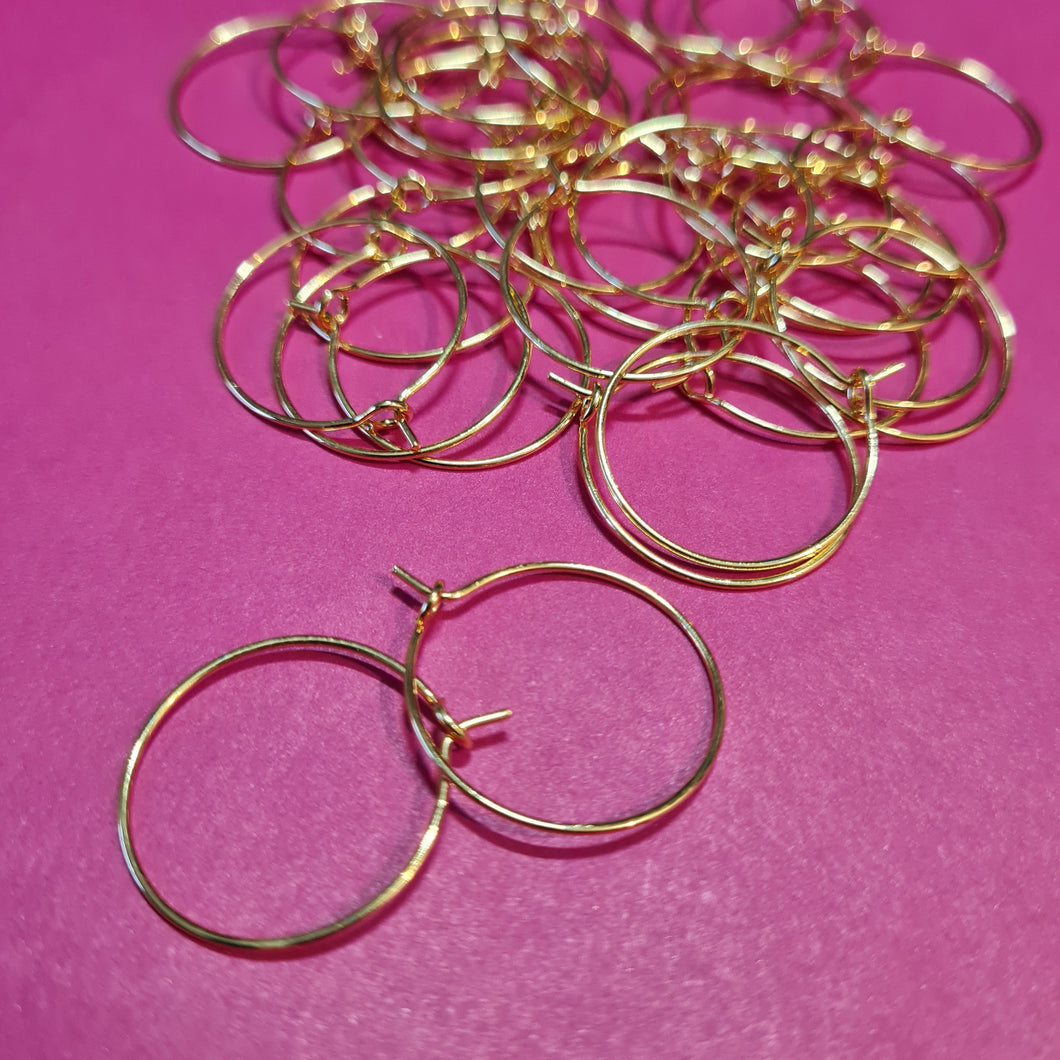 Add - 20mm Gold Stainless Steel Hoop