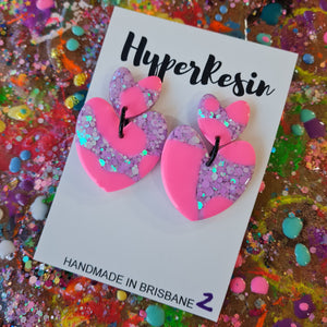 Double Trouble Heart Dangle