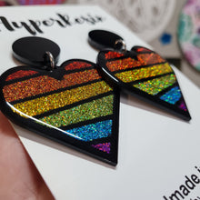 Load image into Gallery viewer, Rainbow Heart Dangle