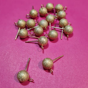 Add - 8mm Stainless Steel Gold Ball Stud Top