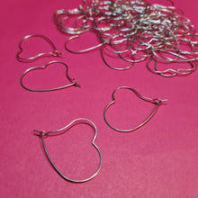 Load image into Gallery viewer, Add - 30mm Stainless Steel Heart Hoop