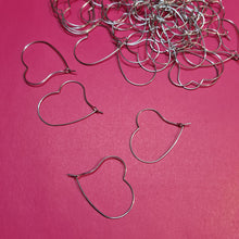 Load image into Gallery viewer, Add - 30mm Stainless Steel Heart Hoop