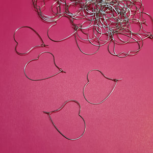 Add - 30mm Stainless Steel Heart Hoop