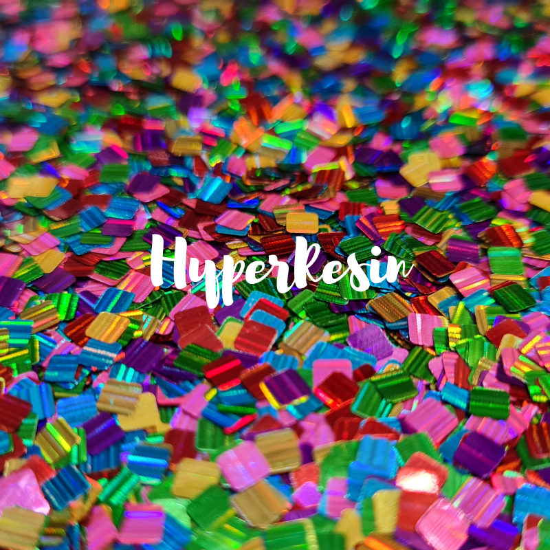 Rainbow Tile Glitter - HyperResin Original Mix